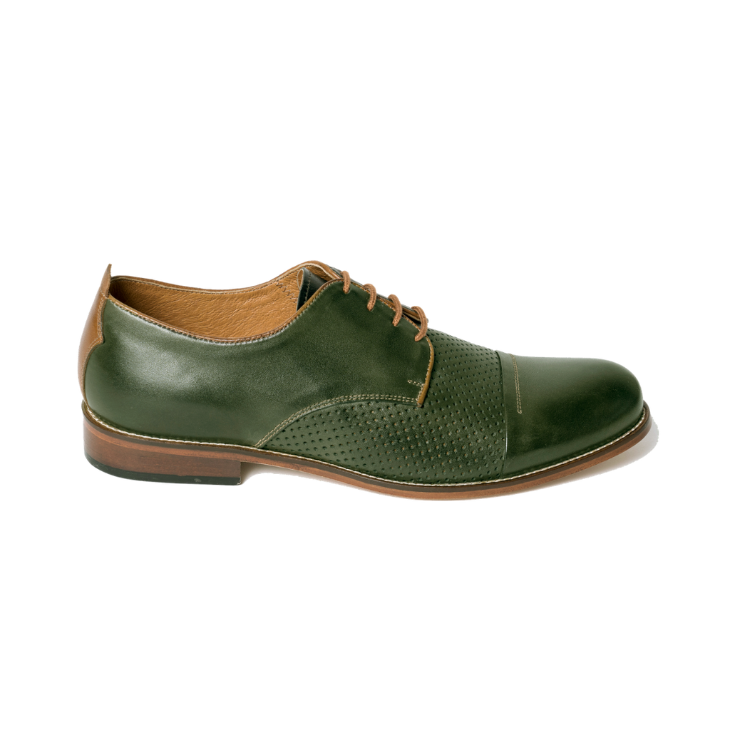 Penny Luck Shoe Co  derby dress shoes - Dreamer - Size 13 Web_PennyLuck_DerbyOliveGreen_  main image 2